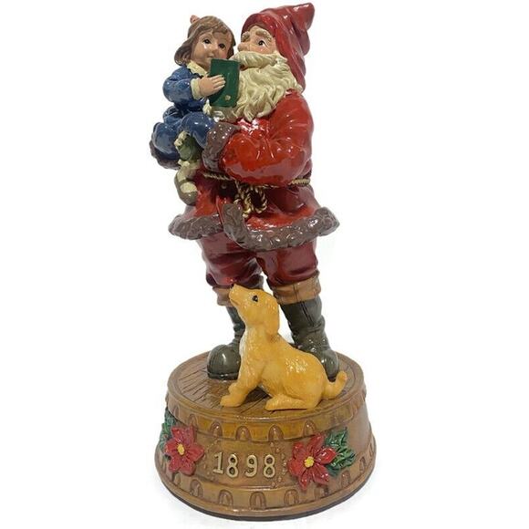 Home for the Holidays Visions of Santa 1898 Resin Santa Musical Figure 10" - Picture 3 of 14